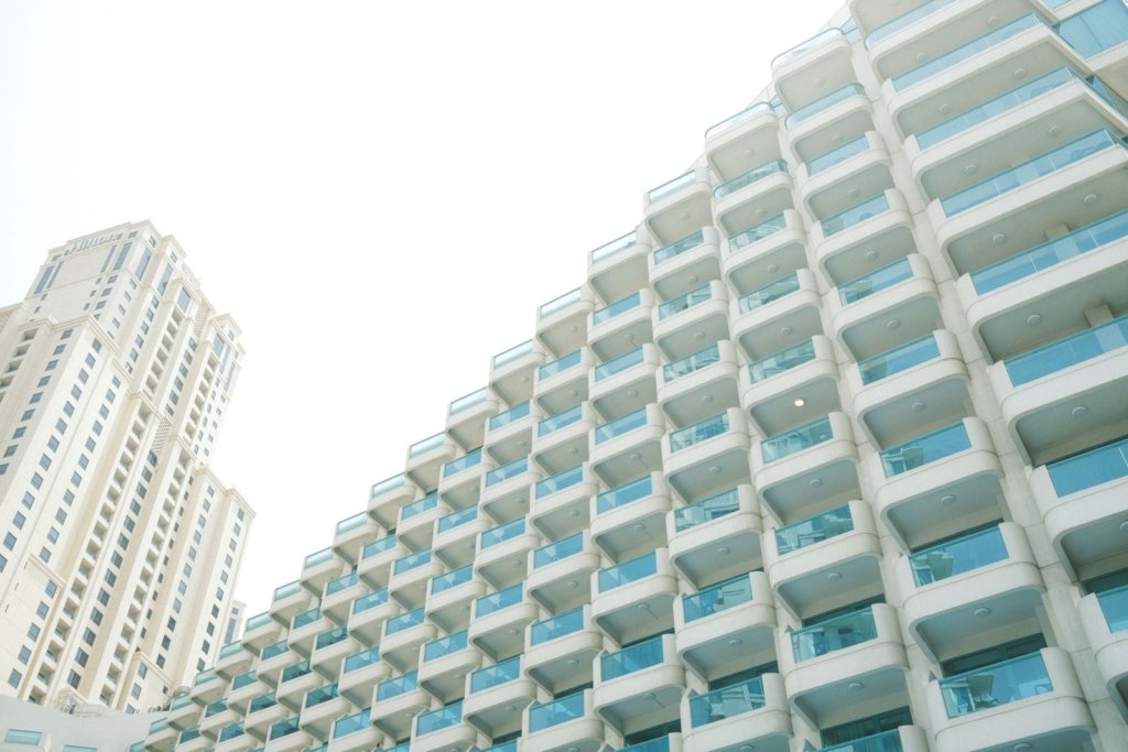 High-rise residential building in Dubai representing off-plan and ready property options